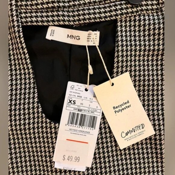 MNG Mango Check Short Dress - Picture 5 of 5